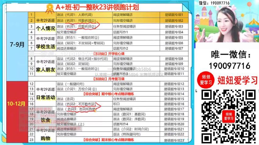 【2022秋】初一英语秋季A+班 王凯皎 (20.97G)